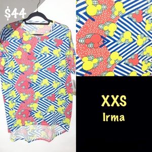 NWT LuLaRoe Disney XXS Irma Geometric Retro Mickey